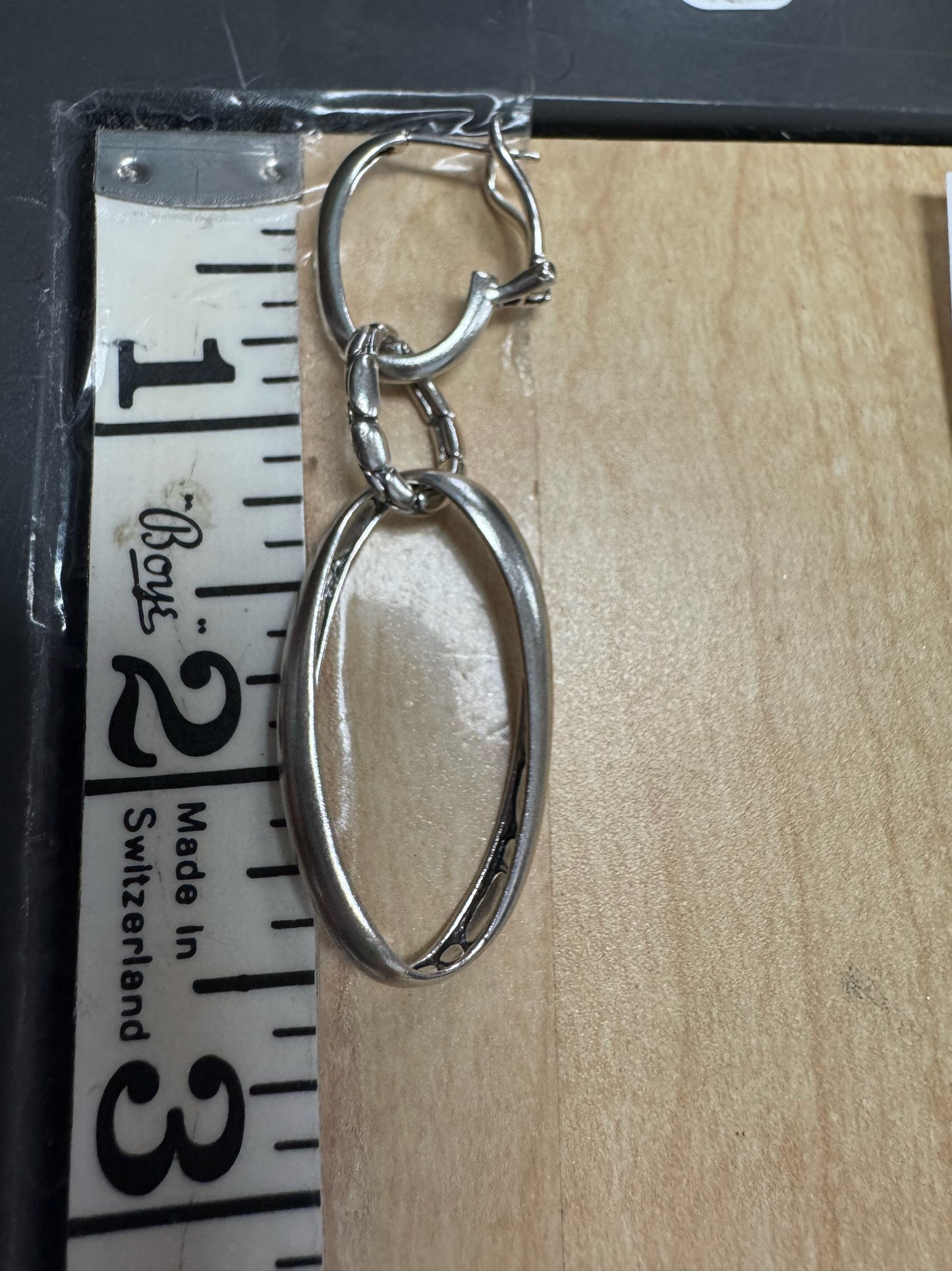 John Hardy Kali Sterling Silver Kali Lava Door Knocker Earrings 2.5" Dangle