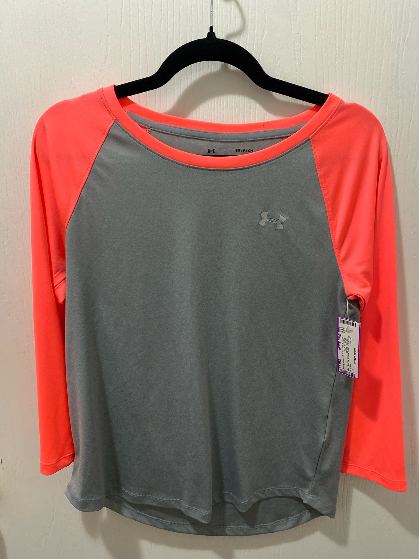 Gray/Coral Under Armour ACTIVE Long Sleeve Shirt Women's