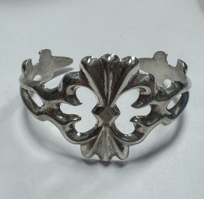 Francis FL Begay Sterling Silver Navajo Sandcast Cuff Native American Bracelet