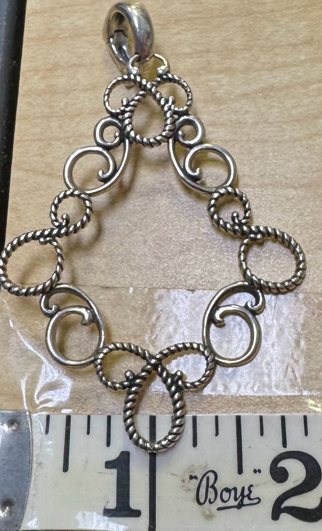 Carolyn Pollack Sterling Silver Pendant Flip Bail Enhancer 3" x 2"