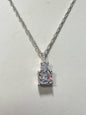 Sterling Silver CZ Necklace Pendant Chain New JTV