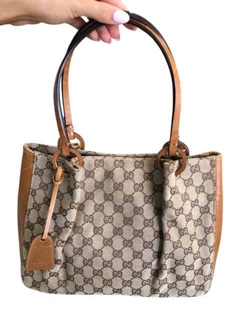 Designer Gucci Brown Monogram Handbag