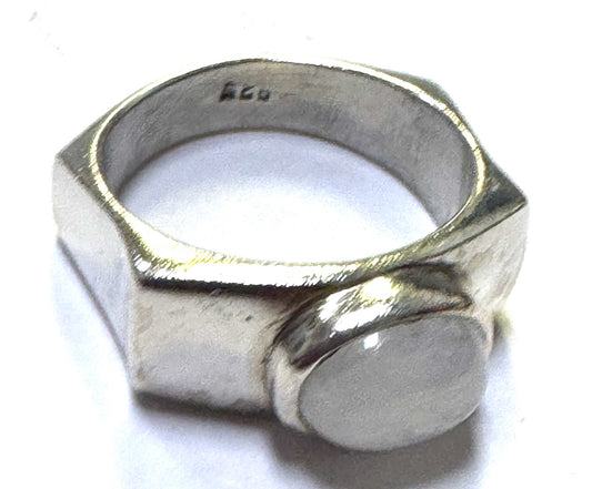 Sterling Silver Moonstone Ring Size 8.5