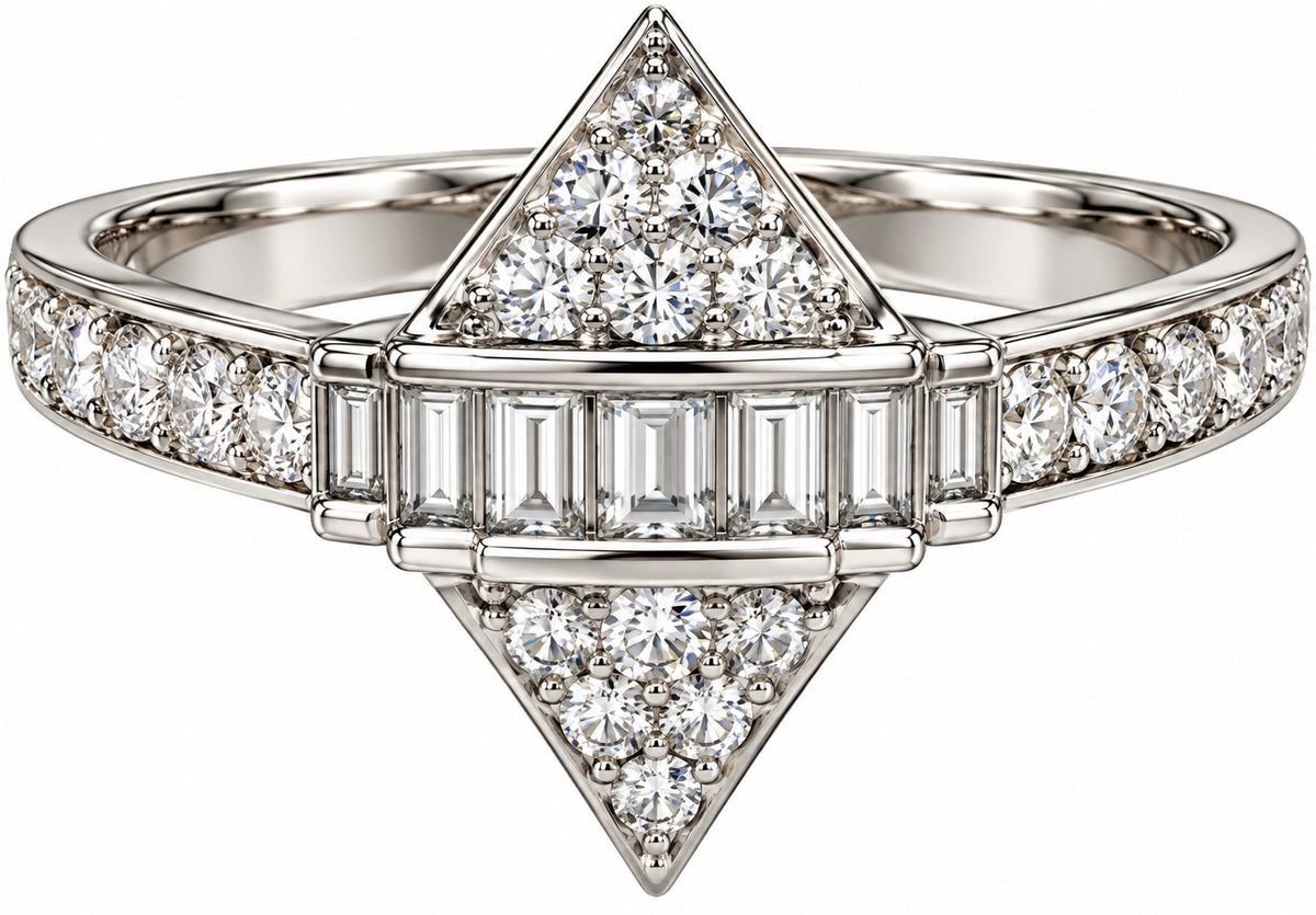 1/2 ct tw Lab Diamond Sterling Ring