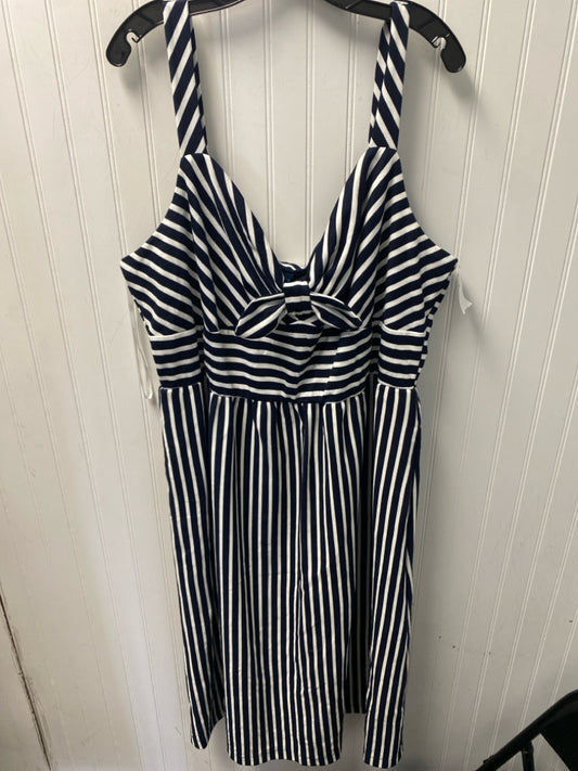 Blue & White Striped Draper James BOUTIQUE Sleeveless dress Women's