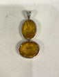 Sterling Silver Pendant Yellow Gemstones