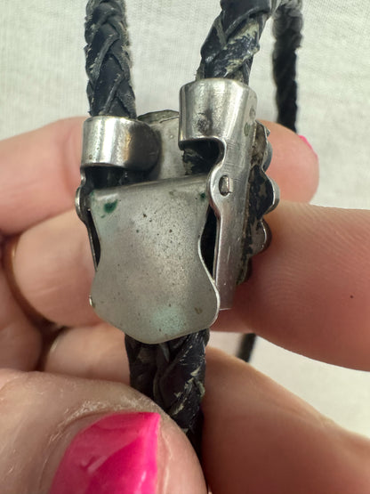 Zuni Sterling Silver Native American Vintage Bolo Tie