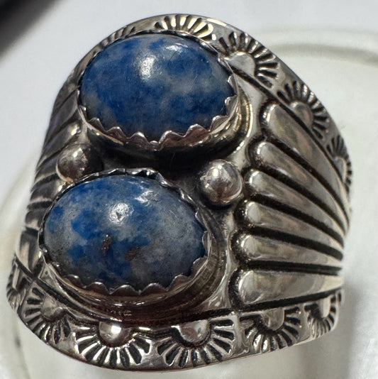 Carolyn Pollack Sterling Silver Ring Lapis Size 9