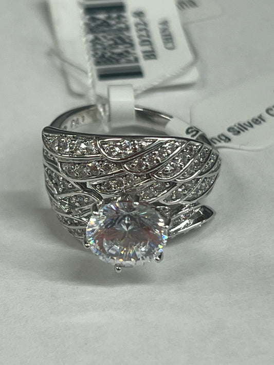 Sterling Silver CZ Ring Size 8 New w/ Tags JTV 3.92 ct tw