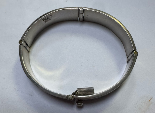 VTG TAXCO Signed Sterling Silver 925 Panel TR-191 Inlaid Bracelet