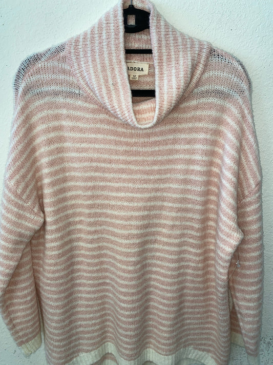 Pink Striped Adora Sweater/Sweatshirt Women's