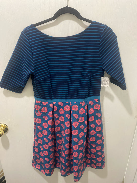 Blue Floral Print Matilda Jane BOUTIQUE Long Sleeve Dress Women's