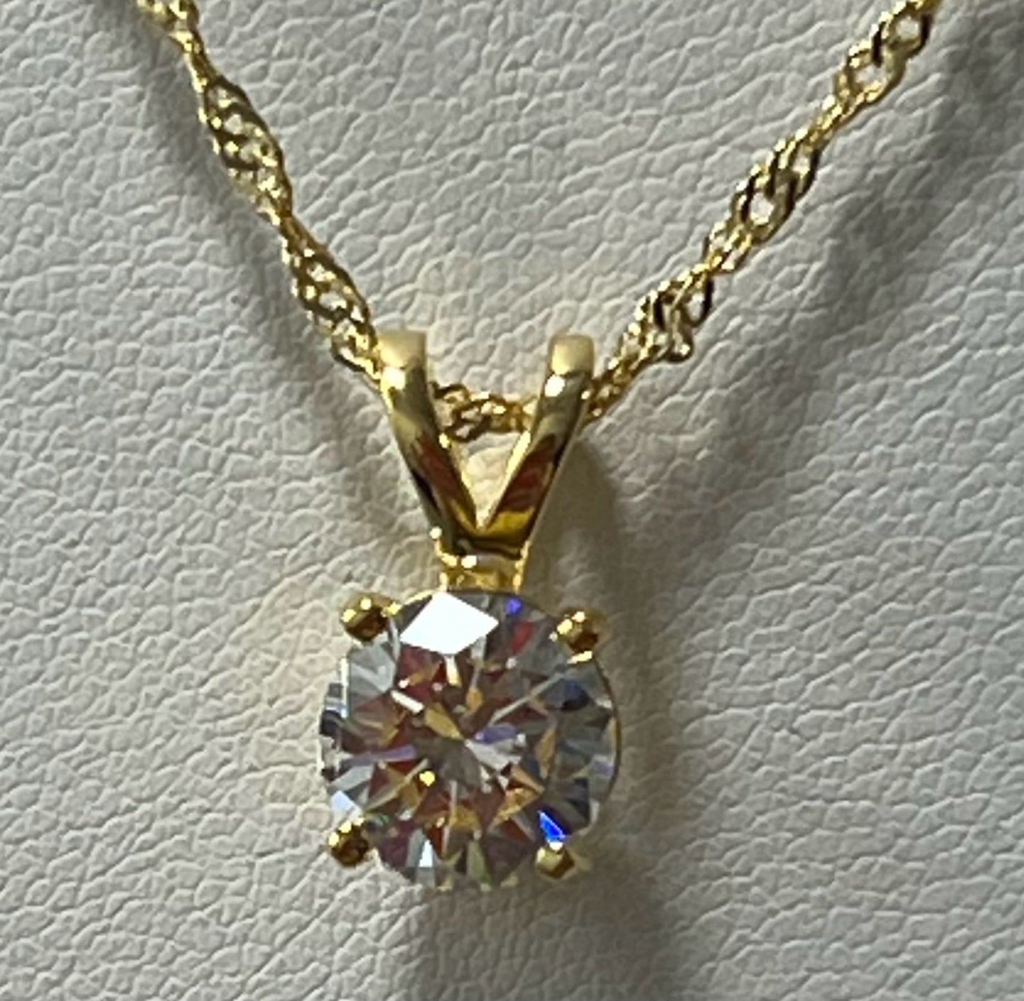 Gold Over Sterling Silver Strontium Titanate  Necklace JTV New