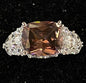 Sterling Silver CZ Ring Size 8 JTV