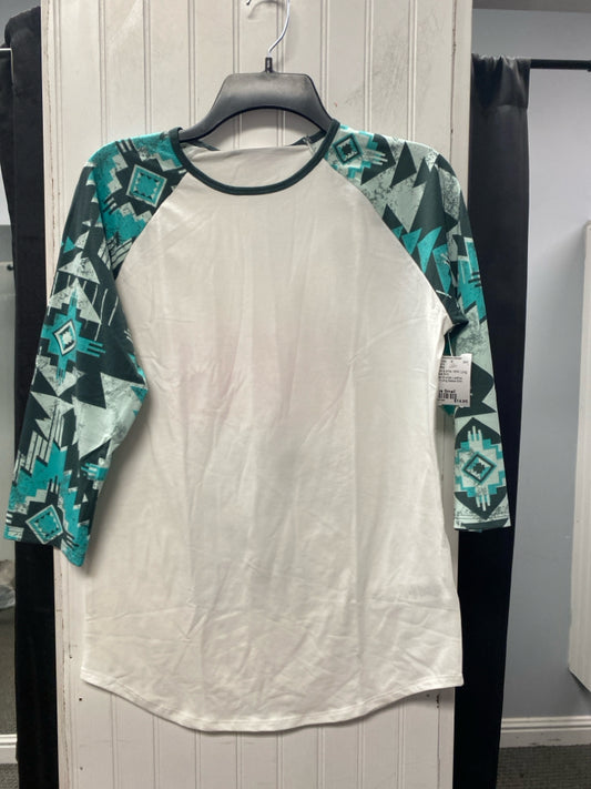 Green & white LulaRoe NEW Long Sleeve Shirt Women's