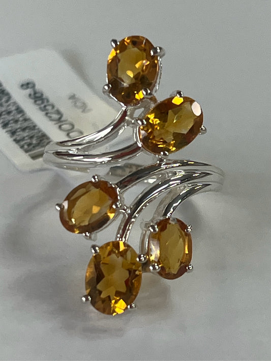 Sterling Silver Citrine Ring New w/ Tags JTV Size 8