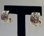 Gold Over Sterling Hoop Earrings Ruby