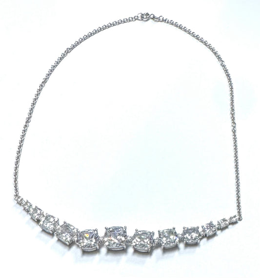 Sterling Silver CZ Necklace New JTV