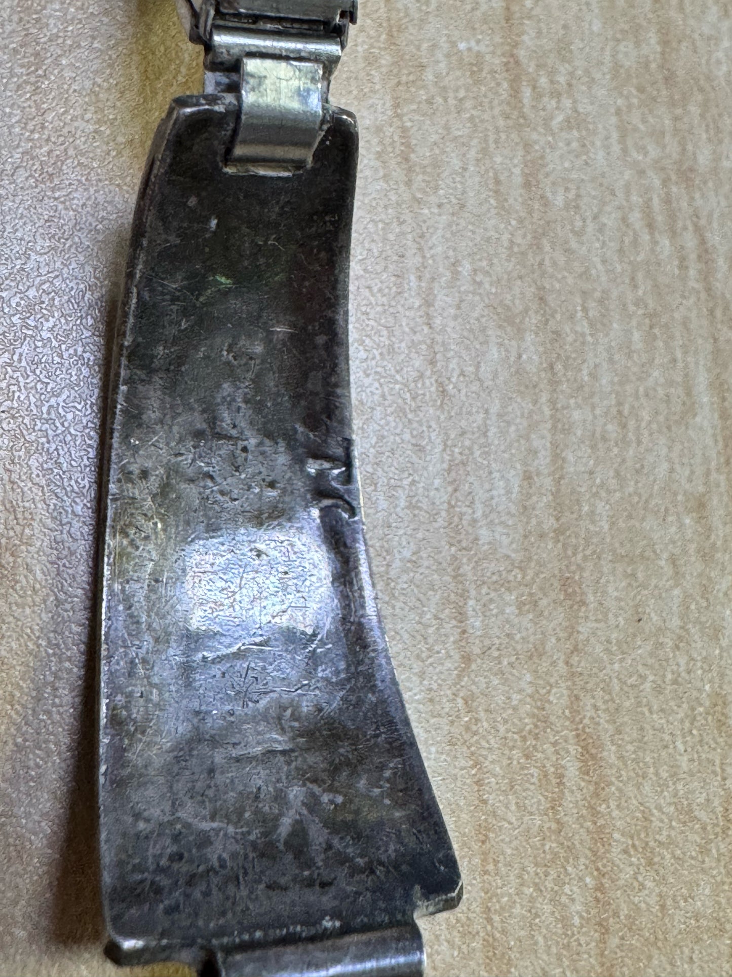 Silver Native American Inlaid Chip Turquoise Stretch Watch Band