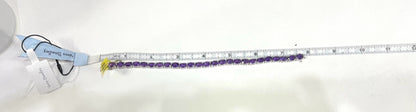 Chuck Clemency STS Sterling Silver Purple Amethyst Tennis Bracelet 7.5"