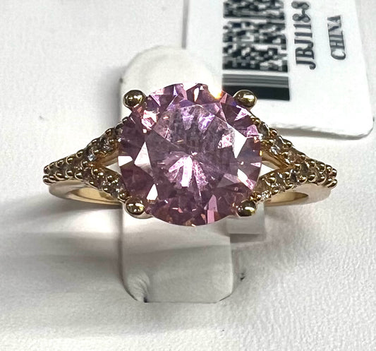 Joan Boyce Fashion Pink CZ Ring New w/ Tags JTV Size 8