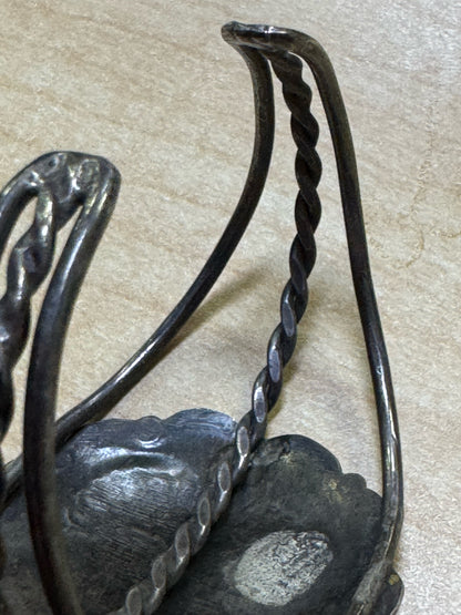 Vintage Sterling Silver Stamped Turquoise Concho Cuff Bracelet