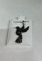 Sterling Black Spinel Pendant & Chain JTV Cross and Chain