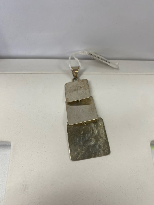 Sterling Silver Tiered Sq Pendant