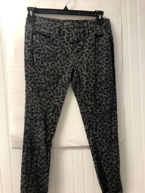 black & animal print Loft Pants Women's