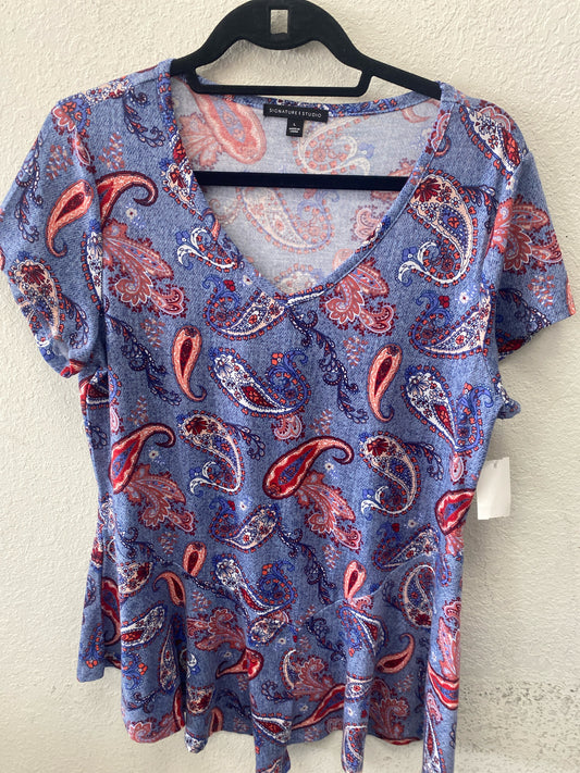 Blue/Red/White Signature Studio Short Sleeve Shirt Women's