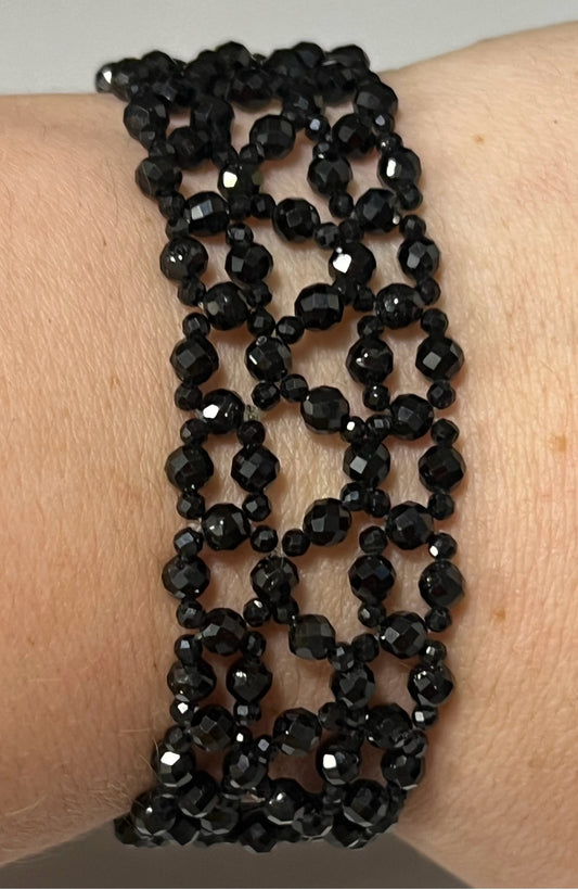 Black Spinel Stretch Bracelet