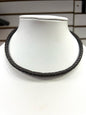 Carolyn Pollack Sterling Silver Braided Necklace w/ Toggle Clasp Dark Brown 17"