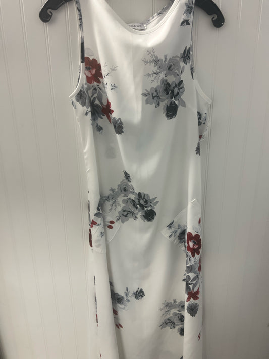 White/Gray/Burgundy Misslook Maxi Dress Women's