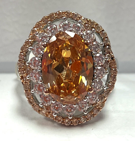 Sterling Silver CZ Ring Size 9 JT New w/ Tags