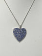 Sterling Silver Tanzanite Heart Pendant & Necklace Chain JTV New