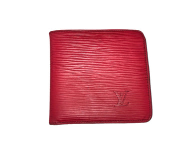 Red Louis Vuitton Vintage Epi Wallet