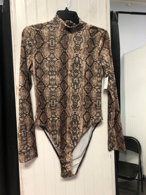 Snake Print SHEIN Bodysuit Women's