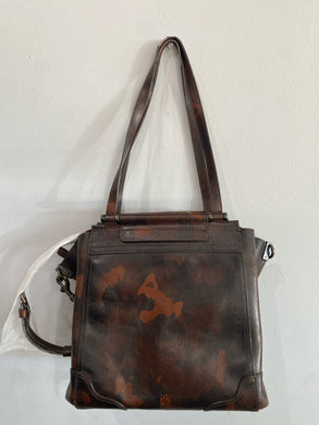 Designer Brown Print Frye Handbag