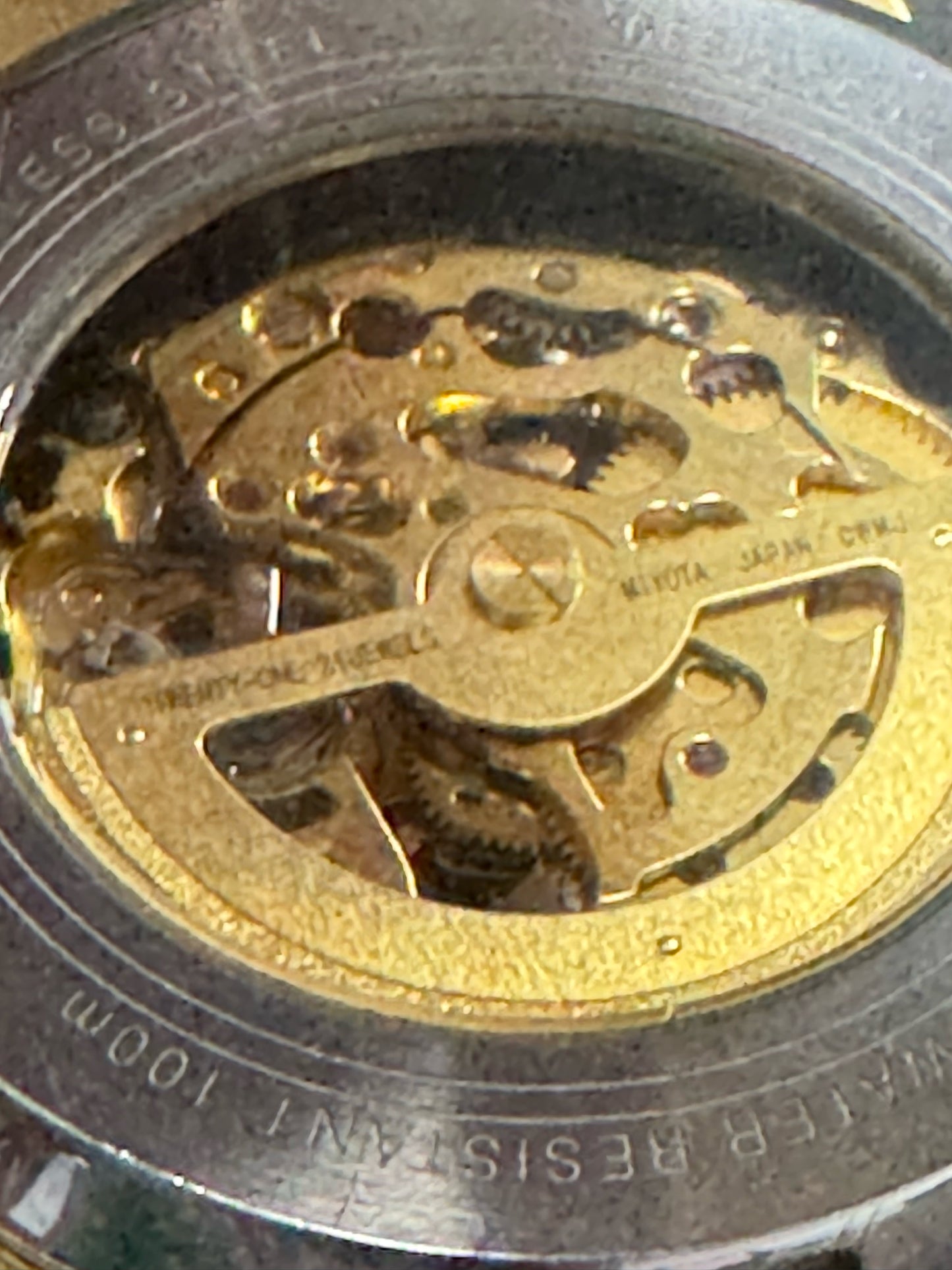 Bulova Sutton Automatic 97A162 Skeleton Dial Gold Tone Men's Watch