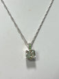 Sterling Silver Prasiolite Necklace & Pendant  New JTV