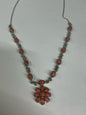 Sterling Silver Peach Opal Necklace New JTV