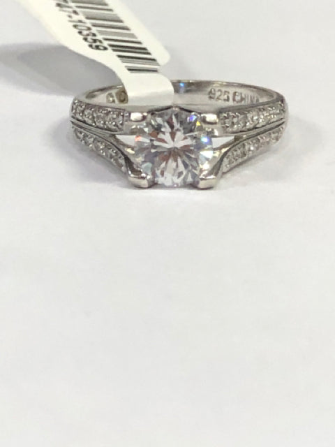 Sterling Silver CZ Ring Size 8