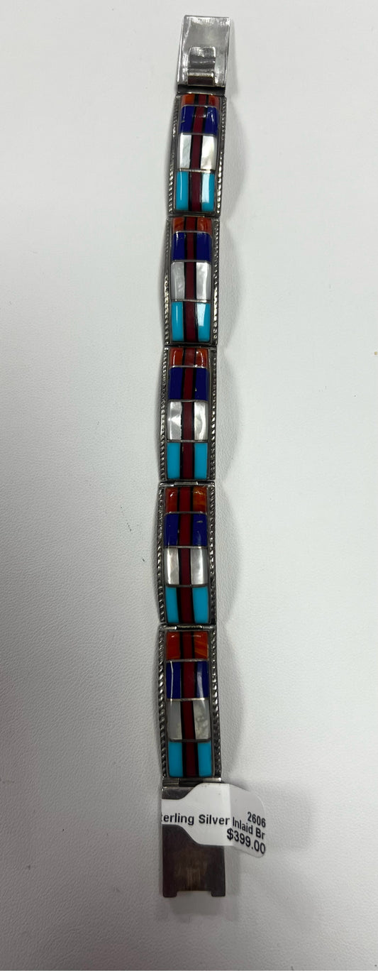 Sterling Silver Inlaid Bracelet