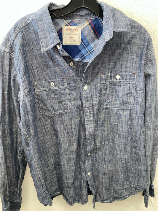 Hudson & Barrow Long Sleeve Shirt Denim Men's