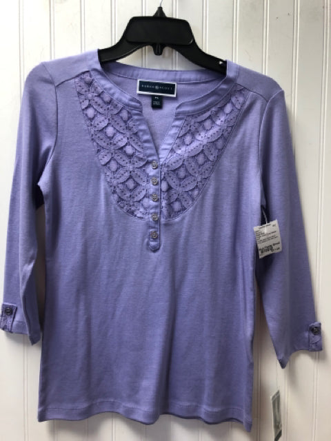 Purple Karen Scott NEW Long Sleeve Shirt Women's