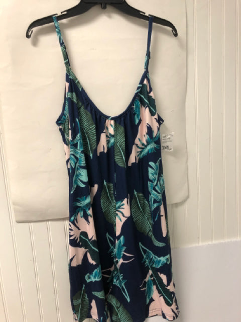 Navy Floral Romper Women's