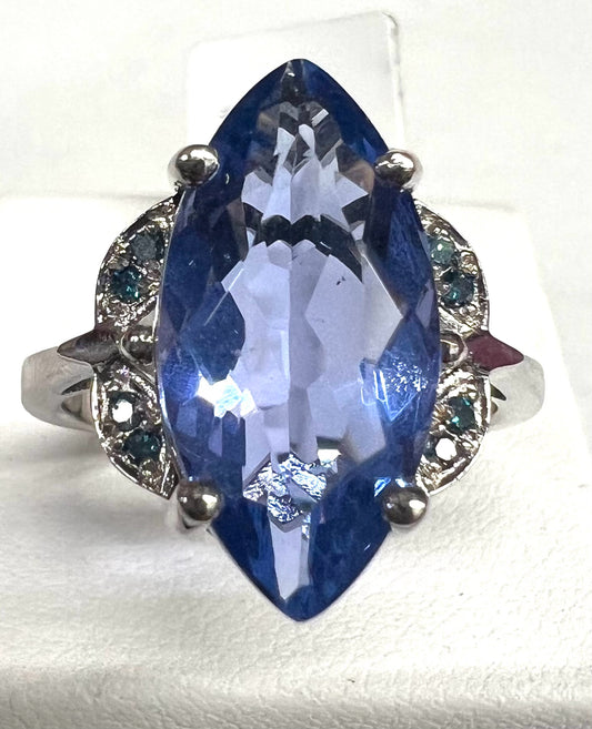 Sterling Silver Gemstone Ring Size 8 New w/ Tags JTV