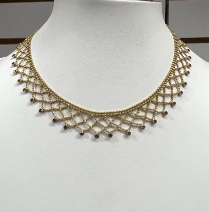 Givenchy Lace Pattern AB Aurora Borealis Crystals Necklace & Bracelet Set