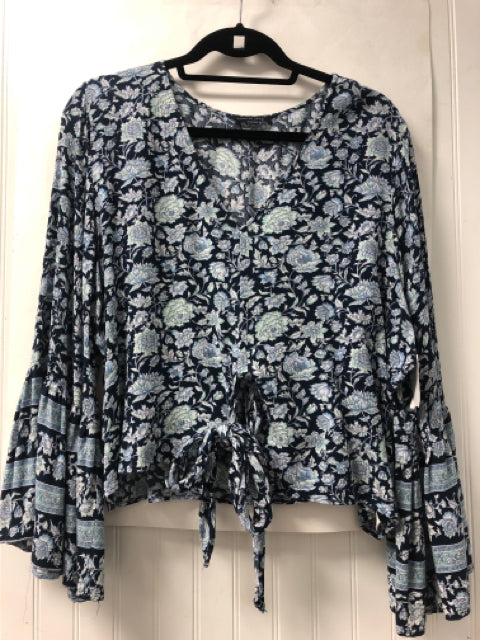 Blue Print American Eagle Long Sleeve Shirt Women's