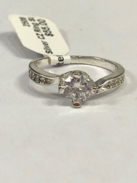 Sterling Silver CZ Ring Size 7.75